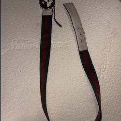 GUCCI WEB Belt White Green Red Stripe Size 95cm Fits 32-34