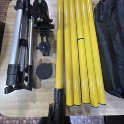 Laser level Tripod telescoping pole set, New