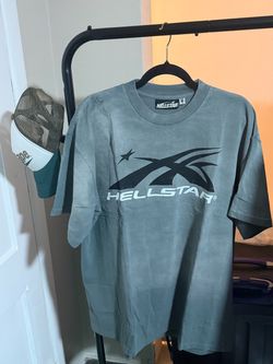 Hellstar Grey Sports Logo Tee