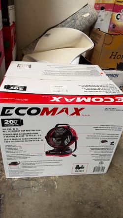 Ecomax AC/DC Bucket Top 12" Misting Fan
