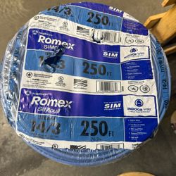 250 ft. 14/3 Light Blue Solid Romex SLiPWire Copper NM -B Wire