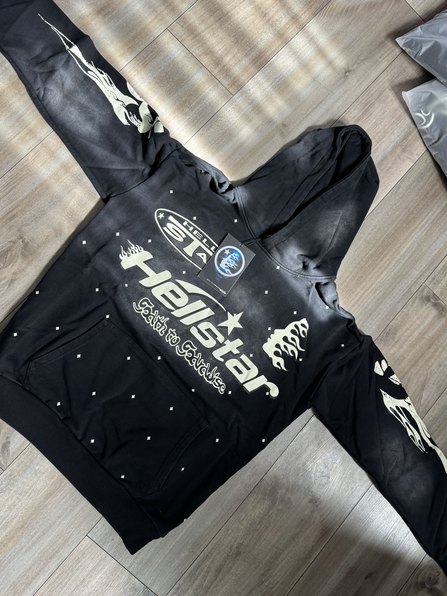 Black Faded Hellstar Hoodie