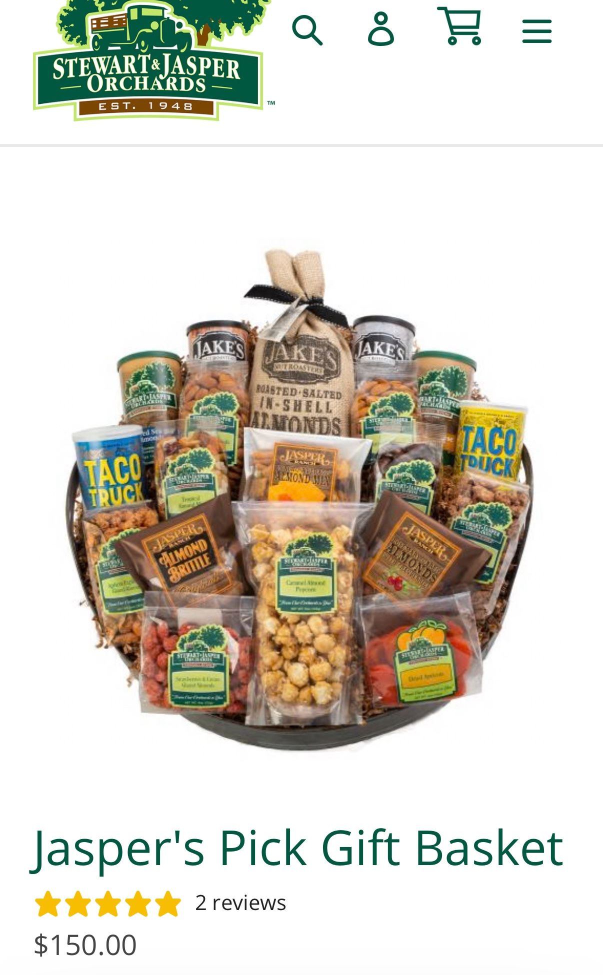 Jasper's Pick Gift Basket (Retail $150)