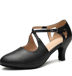 Black Ballroom Dance Heels Size 9