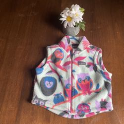 Patagonia Synchilla Owl Print Zip Up Vest 3M