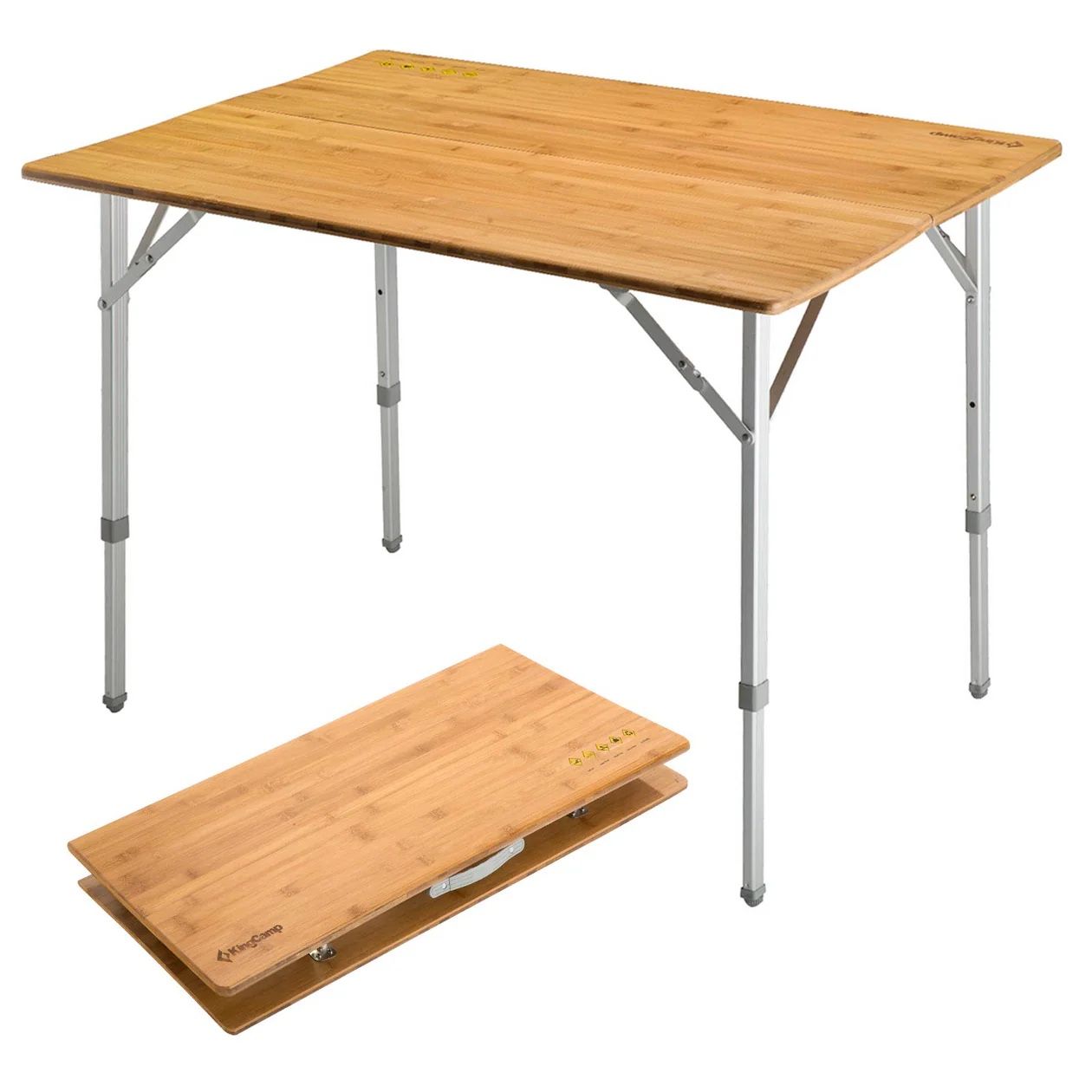 KingCamp KC3928 USVC2 Folding Table, 39.4"x28.3"x27.6", Yellow_39.4"x28.3"