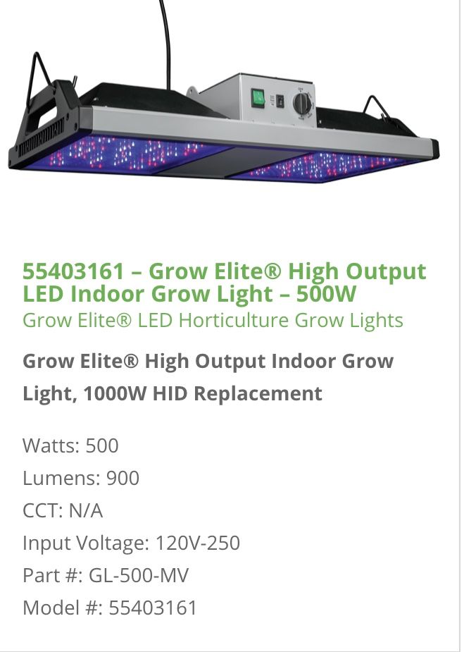 500 Watt high output Horticulture Light 
