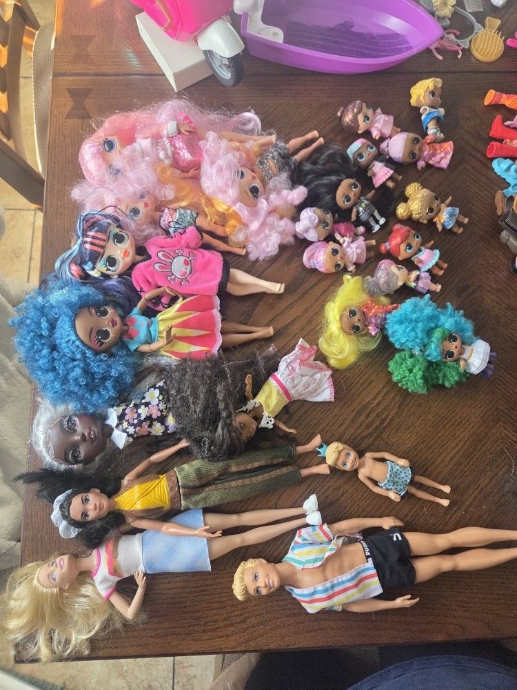 LOL Dolls, Barbie Dolls + Accessories