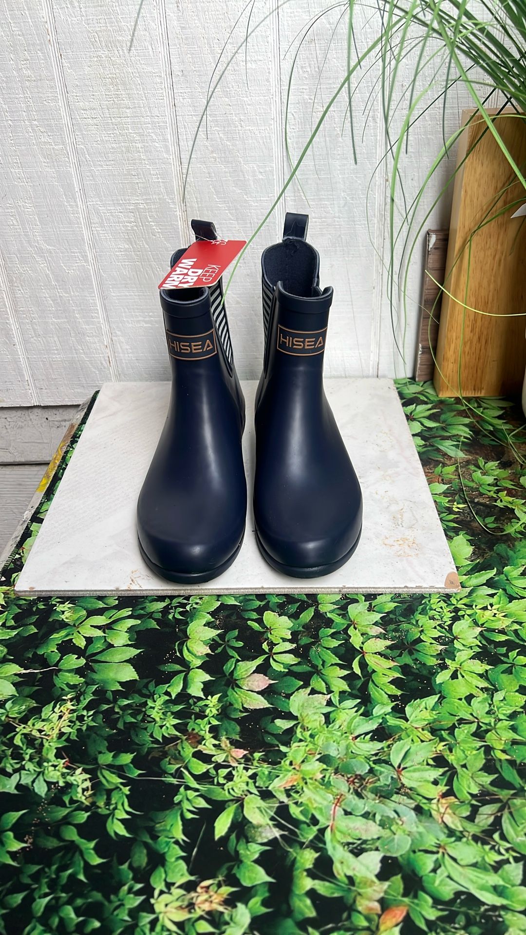 HISEA Women Rubber Rain Boots Waterproof Wedge Heel Anti-Slip Work Chelsea Boots HISEA (11252) 99.3% positive feedback $37.99 Was $47.49 (20% off)Pr