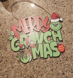Merry Grichmas Hanging Sign