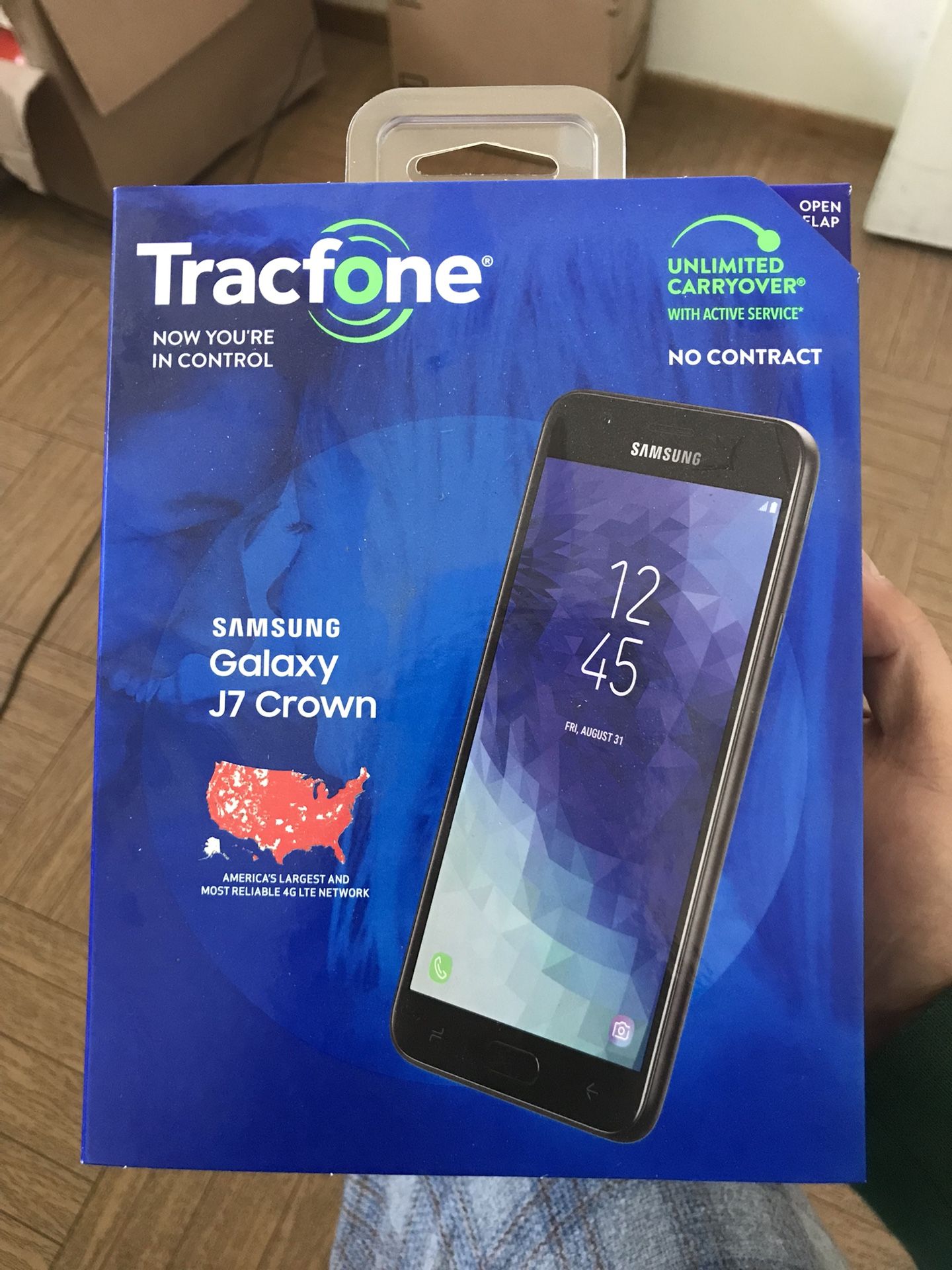 New, unused Samsung Galaxy J7 tracfone