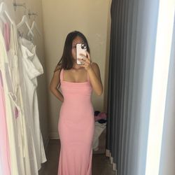 Beginning Boutique Maxi Pink Mesh Dress Size US 4 