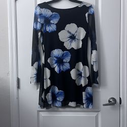 Blue And White Flower Dress