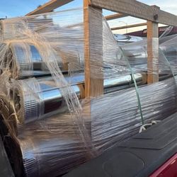 Master Flow 6 in. x 5 ft. Beaded Metal Duct Pipe