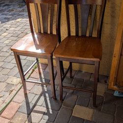 2 Stools, Solid Wood