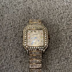 Cartier vvs moissanite diamond watch