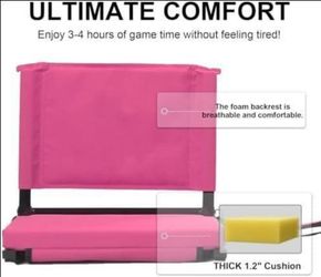 Stadium Seat with Back Support for Bleachers