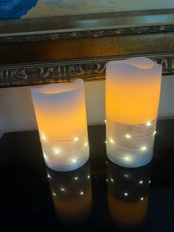 Flameless LED Candles with Fairy Lights seven for 15