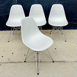 Vintage Authentic Eames Shell Chairs on Eiffel Tower Base by Vitra