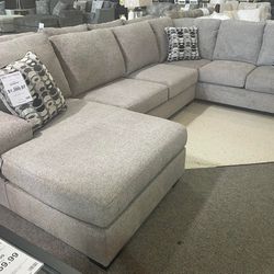 Ballinasloe Platinum Laf Chaise Sectional,  Furniture Couch Livingroom Sofa ✌️