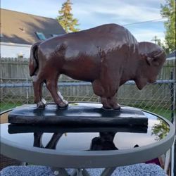 The Classic Brown Buffalo Statue