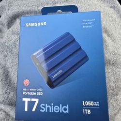 Samsung T7 Shield 1TB USB 3.2 Gen 2 Type-C External SSD - Blue (MU-PE1T0R/AM)
