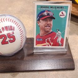 Mark Mcgwire Plaque And Baseball
