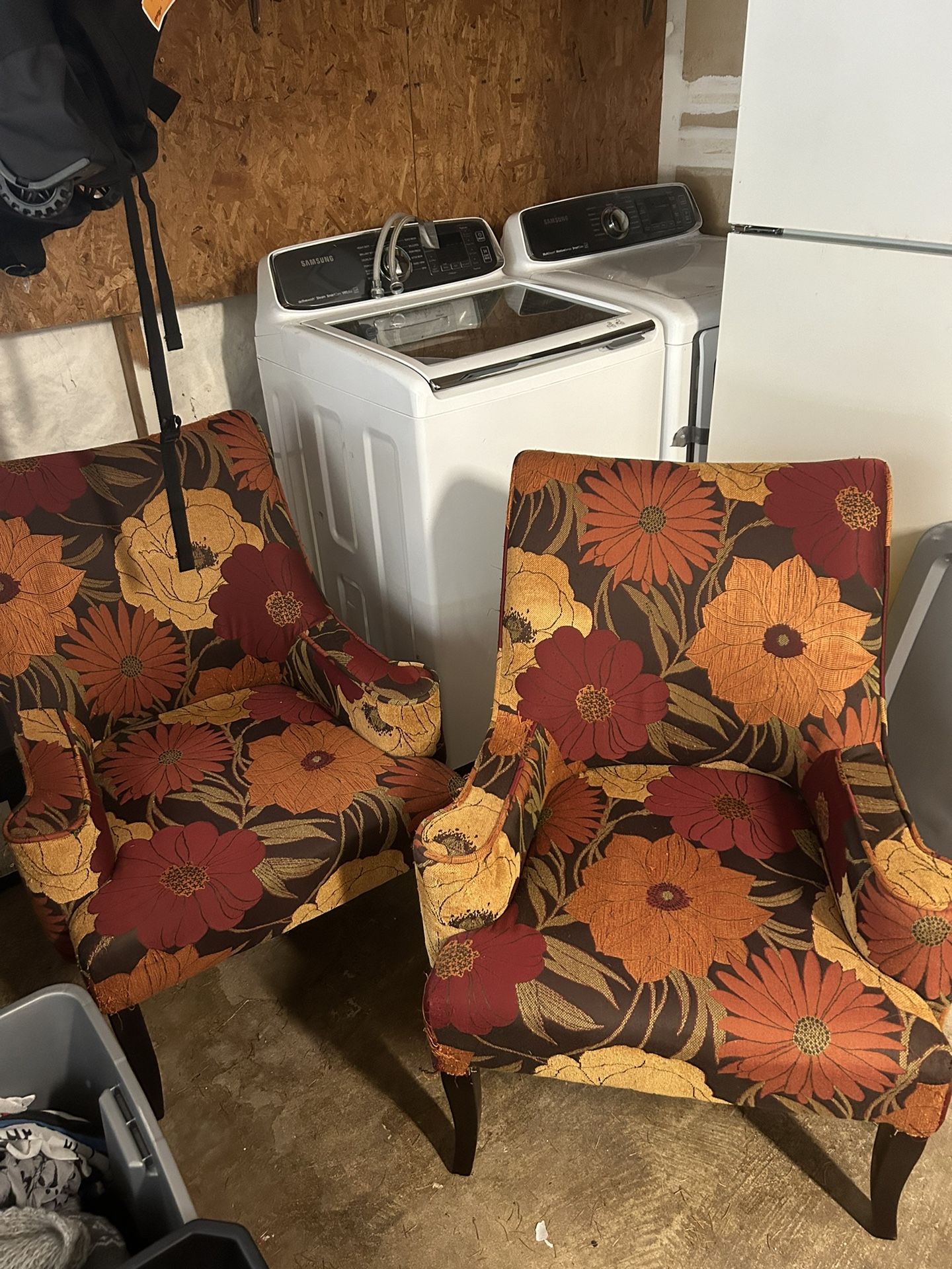Upholstered Flower Chairs