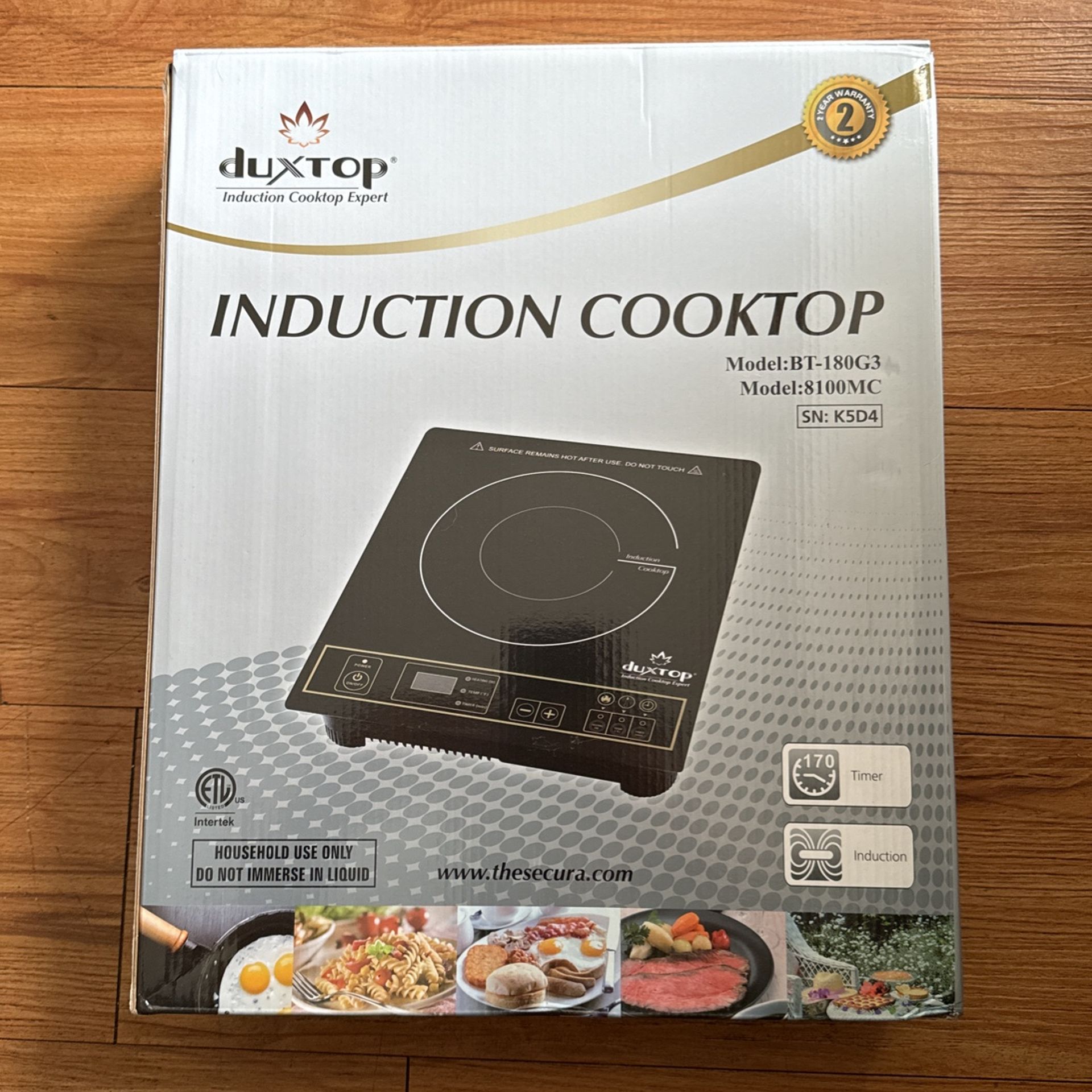 Duxtop 1800W Portable Induction Cooktop Countertop Burner, Gold 8100MC/BT-180G3