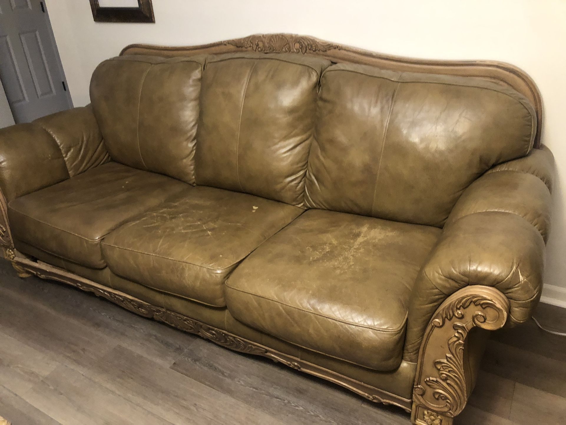 Ashley Leather Sofa
