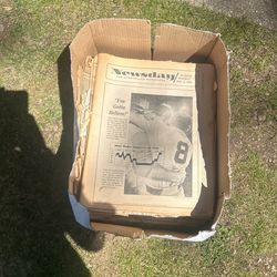 Box Of Old Newspapers 