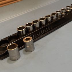 Snap-on Tools 12 pc 3/8" Drive 6-Point Metric Flank Drive® Shallow Socket Set (8-19 mm)