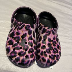 Pink Leopard Crocs 
