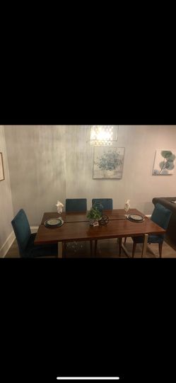 Modern Brown and Silver Wooden Dining Table