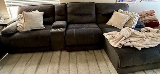 Gray Reclining Sofa and Loveseat Set