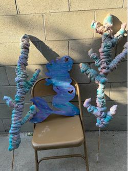 Baby shower props pregnant mermaid reef