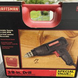 Craftsman 3/8 Drill W/case