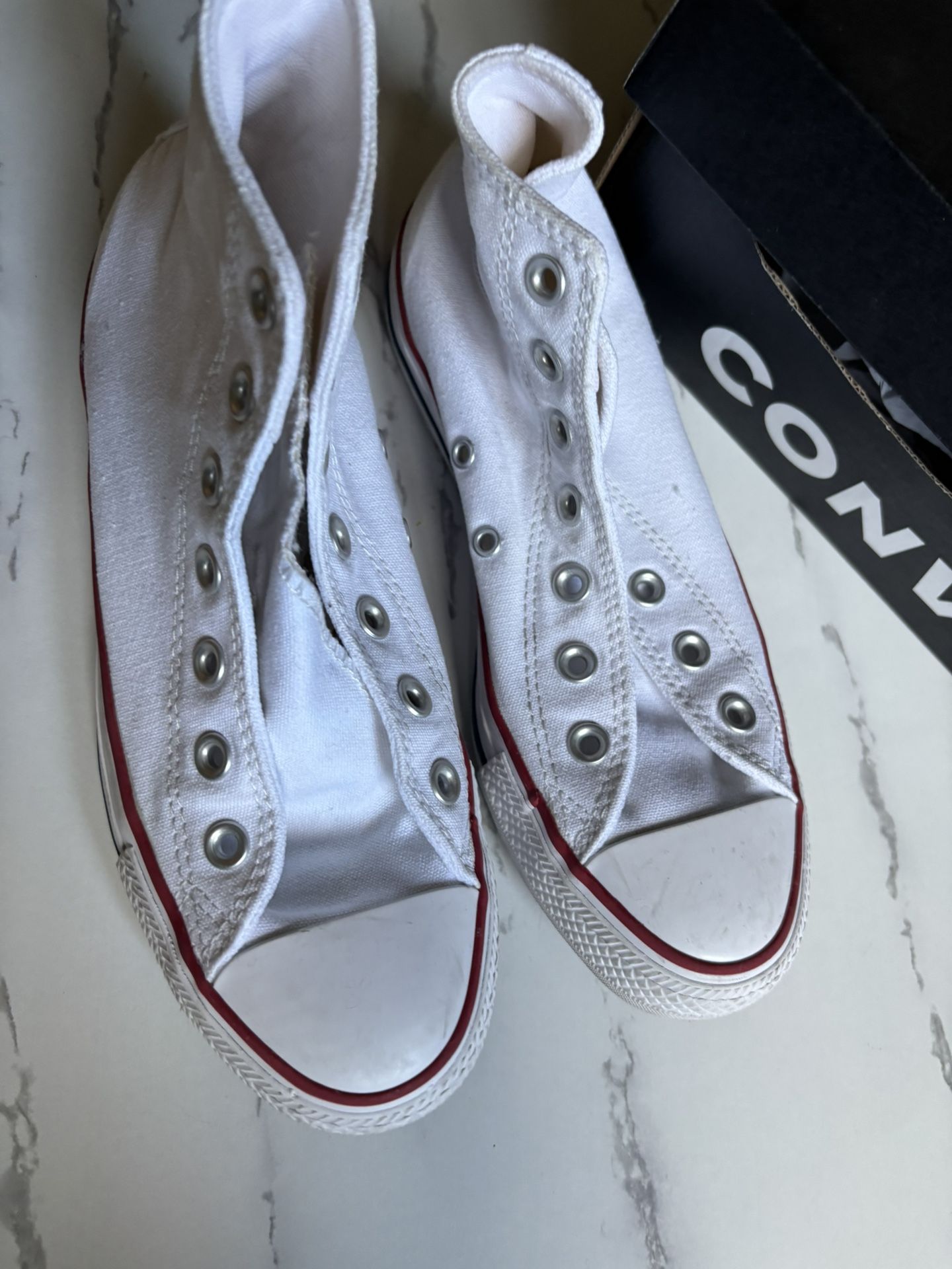 White Converse (Shoelaces Not Included)