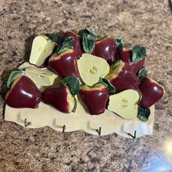 Key Holder/  Red Apples Design