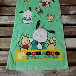 vintage Sanrio pochacco Hand Towel Small Towel Choppy Gurie Rare