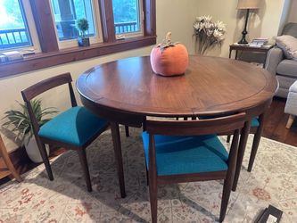 52” Joybird Toscano dining table and chairs nesting