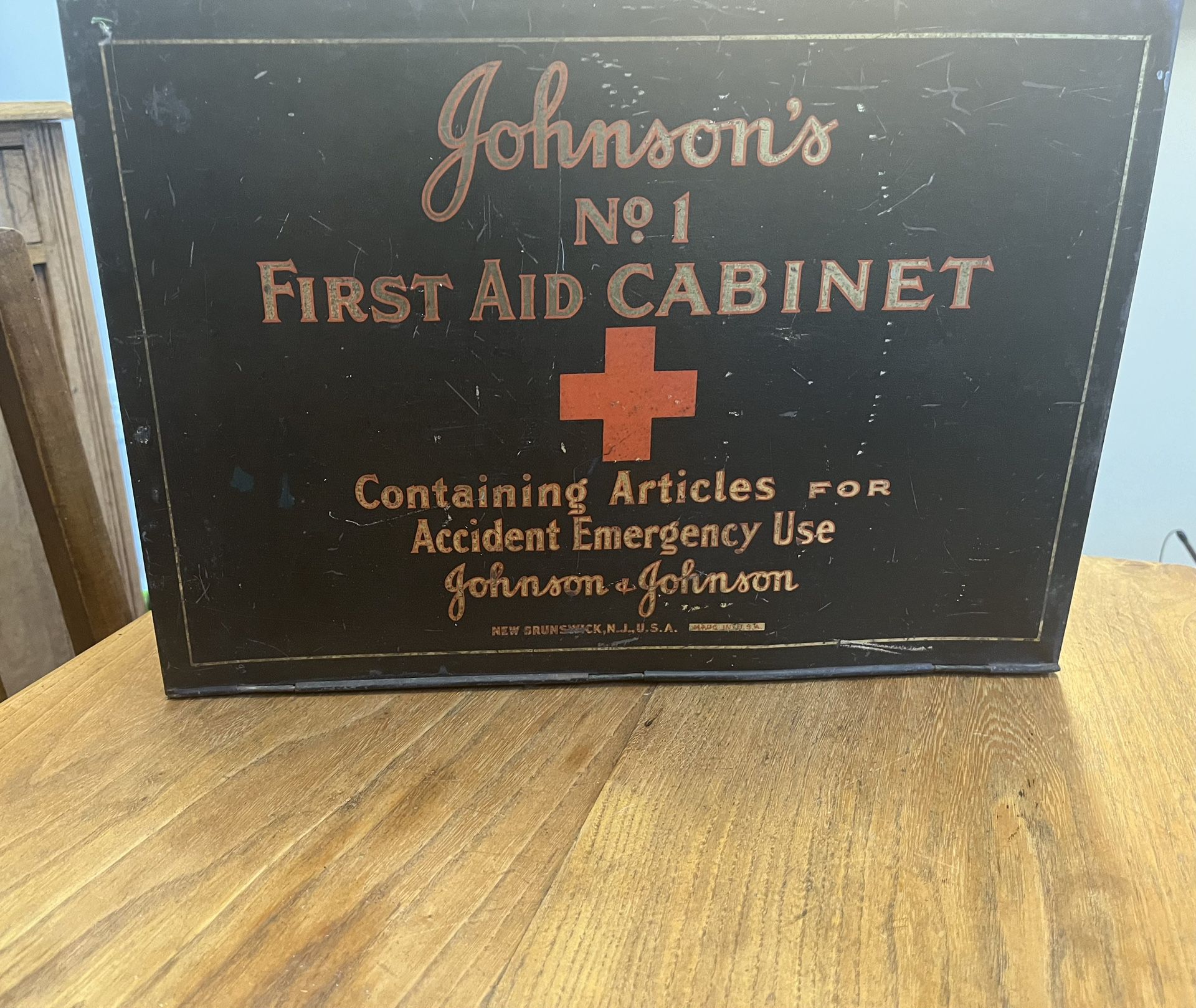 Johnson ‘s  No 1 First Aid Metal Cabinet & Content
