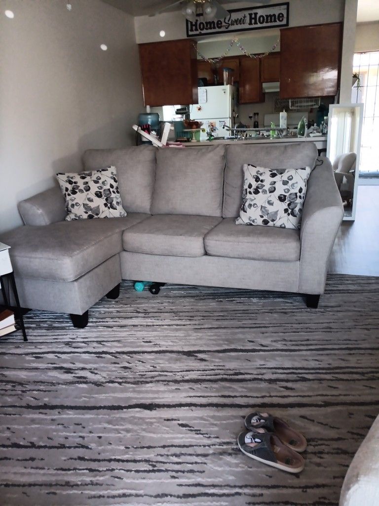 Sectional couch.