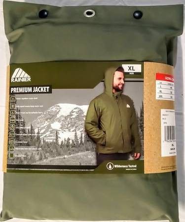 Rainier Waterproof Breathable Premium Rain Jacket (Brand New)