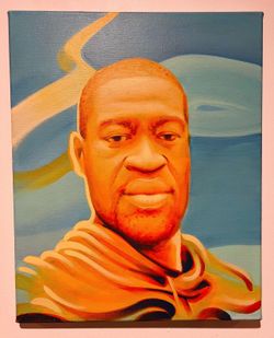 George Floyd 2020 Painting by Levi Ponce (Renowned L.A. Street Artist) RARE