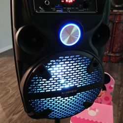 New Audiobox Portable Speaker 82s W/ Mic, Stand, Remote 1100 Watts Rechargeable Bluetooth