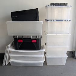 Plastic Storage Bins Moving Boxes Tool box Garbage Bin Container, priced each, Deal To Buy All