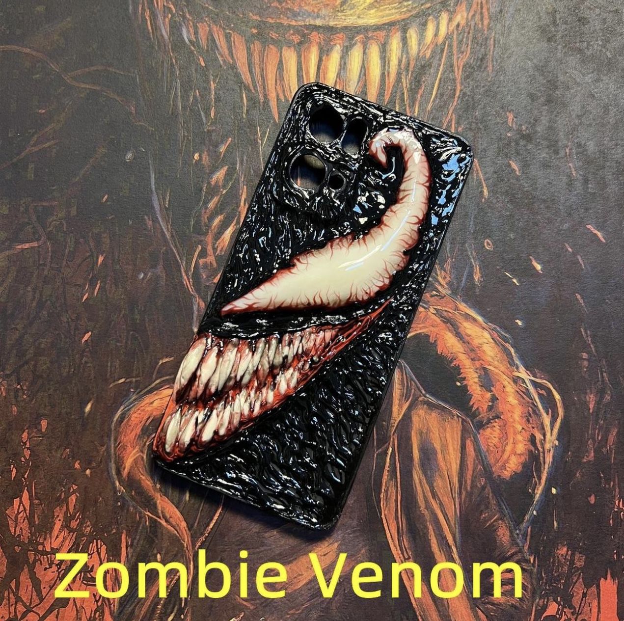 Zombie Venom Glow Phone Case iphone 15 Pro Max