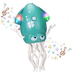 Dancing Octopus - Electric Crawling Musical Baby Toy with LED Lights & Music, Rechargeable Interactive Sensory Toy, Perfect Christmas Birthday Gift fo