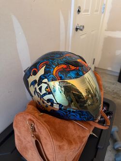 Icon and Scorpion helmet